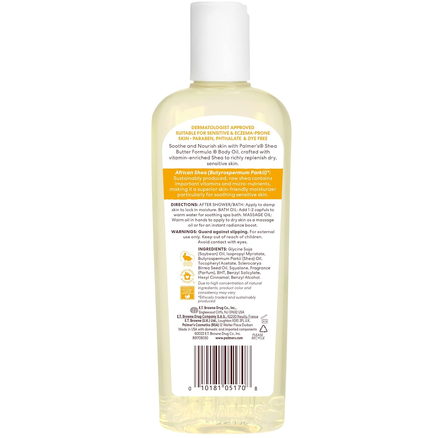 Aceite corporal de karité crudo con vitamina E - Palmer's